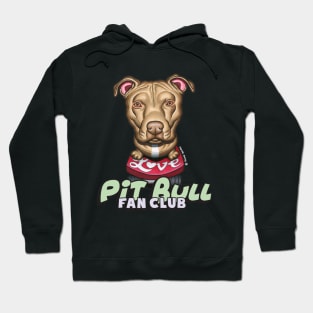 Fun Skateboarding Pit Bull with Love on Skateboard Hoodie